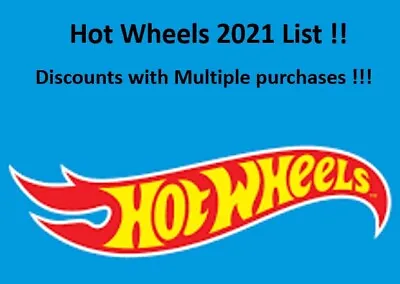 Buy Hot Wheels HW 2021 List - Pick And Choose - Short Cards - New ! UPDATED LIST !! • 16£