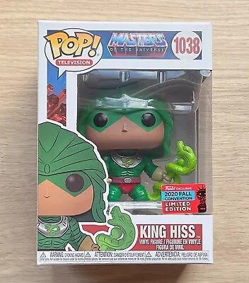 Buy Funko Pop Masters Of The Universe King Hiss NYCC #1038 + Free Protector • 27.99£