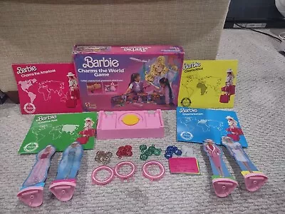 Buy Vintage 1985 Mattel Barbie Charms The World Board Game Pink Box READ DESC • 15.06£