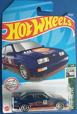 Buy Hot Wheels 2021 '87 Ford Sierra Cosworth, Blue, Long Card. • 4.99£