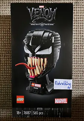 Buy LEGO 76187 Venom Mask Marvel Spiderman Brand New Sealed Set Head Bust • 89.99£