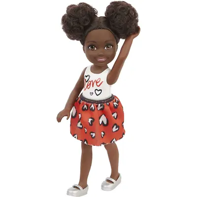 Buy Barbie Chelsea Doll 6-inch Brunette Wearing Skirt With Heart Print And Shoes • 8.99£