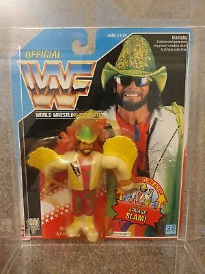 Buy WWF WWE Macho Man Randy Savage HASBRO Series 5 MOC With Acrylic Case • 160£