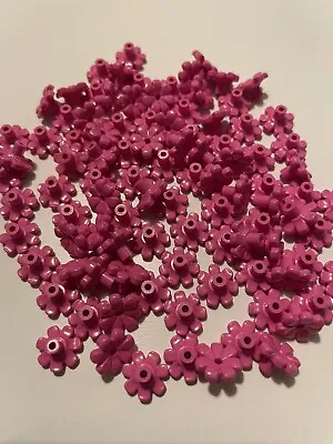 Buy LEGO 32606 - 100x Dark Pink Flowers 7 Petals With Pin - Brand New Genuine • 4£