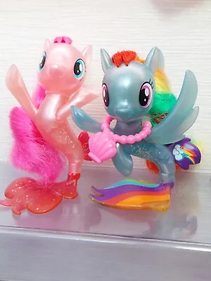 Buy My Little Pony MLP FIM Movie Sea Pony Rainbow Dash Pinkie Brushable Figures G4 • 4.99£