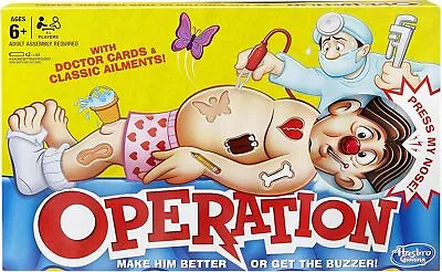 Buy Hasbro Gaming Classic Operation Game, Electronic Board Game With Cards, Ages 6+ • 19.12£