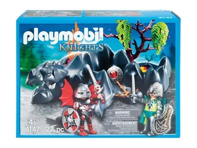 Buy New Damaged Box Playmobil Knights & Dragon Rock 4147 27pc Ages 4-10 Toy Kids  • 9.99£