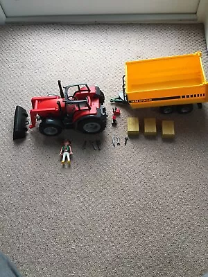 Buy Playmobil Large Farm Tractor And Trailer Set 70131 • 15£