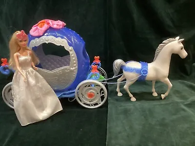 Buy Mattel Disney Princess Cinderella Pumpkin Transforming Carriage+Doll+Horse VGC  • 24.95£