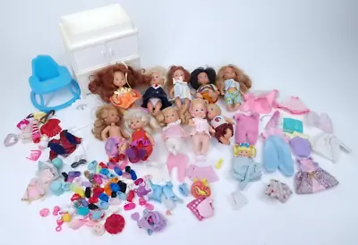 Buy Barbie Heart Family Babies Toddler Lot Bundle Vintage Clothing Accessories 1980s • 46.25£