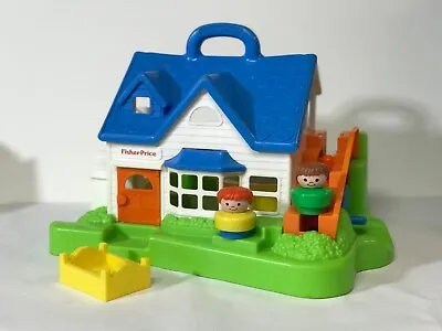 Buy Vintage 1990 - Fisher Price Little People House With Dolls And Accessories • 46.38£