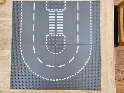 Buy 4 X Lego City Road Base Plates - 60236 & 7, - 2 X Curve,  & 2 X T Junction. • 10.15£
