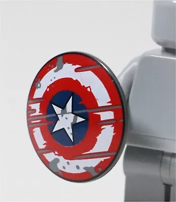 Buy LEGO Captain America Minifigure Shield Part Series 71031 Zombie Battle Damaged • 6.99£