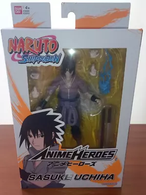 Buy Anime Heroes Naruto Shippuden Sasuke Uchiha Bandai Action Figure New • 14.50£