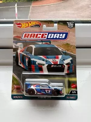 Buy Hot Wheels Race Day AUDI R8 Track Car Car Culture Real Riders • 0.99£
