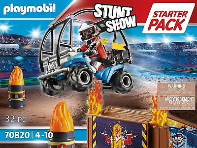 Buy Playmobil Stunt Show 70820 Starter Pack Quad With Fire Ramp Toy Playset • 14.39£