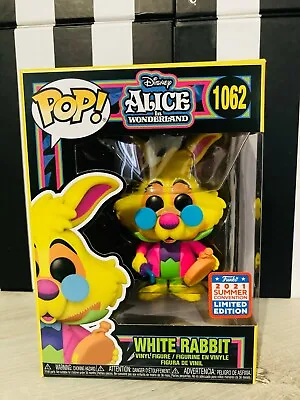 Buy 2021 Funko Pop Alice In Wonderland 1062 White Rabbit Blacklight SDCC • 46.32£