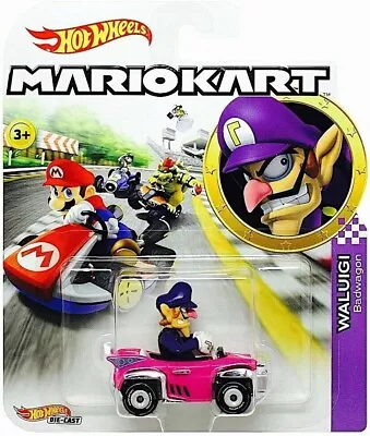 Buy Hot Wheels Mariokart Mario Kart Waluigi Badwagon 1/64 Die-cast Model Toy Car • 11.69£
