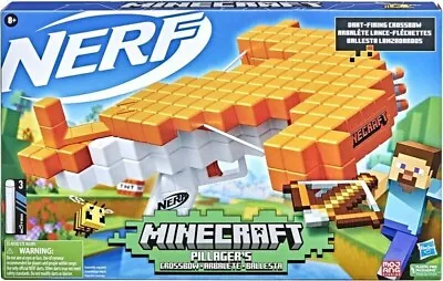 Buy Nerf Minecraft Pillagers Crossbow Toy Orange White - New • 19.99£