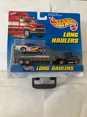 Buy 1997 Hot Wheels Long Haulers Flatbed Transport Truck With Chevy Car P83 • 11.99£
