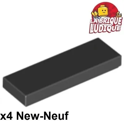 Buy LEGO 4x Tile Smoothplate 1x3 With Groove Black/Black 63864 NEW • 1.33£