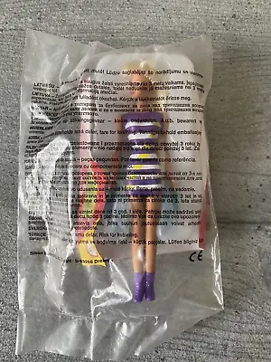 Buy McDonalds Happy Meal Toy - Barbie 1998 - Barbie In Purple Stripy Dress & Beads • 6.99£