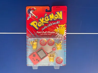 Buy Pokemon Poke Ball Blaster PIKACHU #25 Hasbro 1999 - Sealed, Rare, MINT CONDITION • 75£