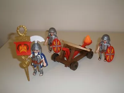 Buy Playmobil - Roman Seige Attack - Fire Trowing Catapult, Commander & Legionnaires • 10£