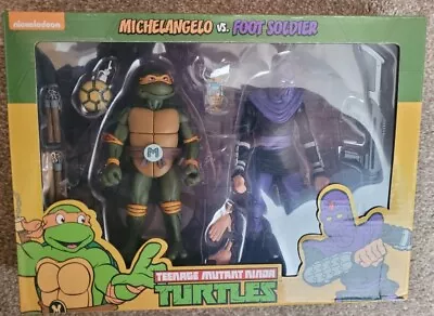 Buy Michelangelo Vs Foot Soldier 2-Pack Teenage Mutant Ninja Turtles TMNT NECA • 89.99£