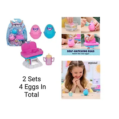 Buy 2 X Hatchimals Alive - Hungry Playsets With Highchair Toy & 2 Self-Hatching Eggs • 15.95£