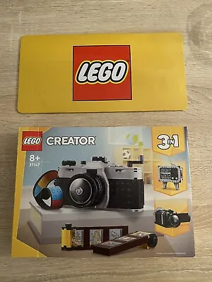 Buy LEGO Creator 31147 Retro Camera 3-in-1 Set Age 8+ 261pcs For Girls And Boys • 11.99£