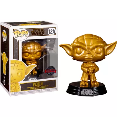 Buy Special Edition Funko Pop! Movies: Star Wars-Yoda (Gold) (Metallic) Vinyl Figure • 12.50£