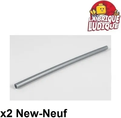 Buy LEGO 2x Hose Rigid Hard 3mm Diameter 10L/8.0cm Silver/Flat Silver 75c10 New • 6.11£