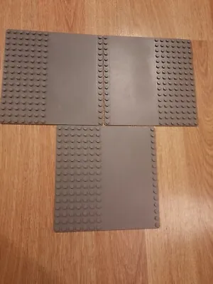Buy Lego Grey Baseplates X3 • 11.99£