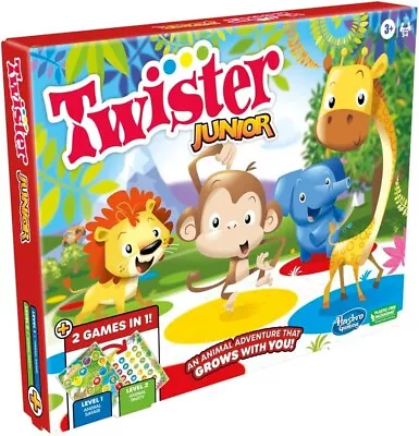 Buy Hasbro Gaming Twister Junior Game, Animal Adventure 2-Sided Mat, 2 Games In 1 • 11.99£