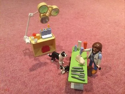 Buy Playmobil Vet Visit Set Animal Clinic Surgery Shepherd Dog, Puppy, Cat, Doctor • 6.50£