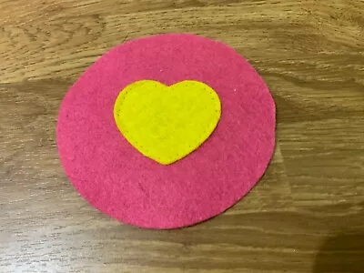Buy Fisher Price Loving Family Dolls House Spares 1993 Pink Round Rug Yellow Heart ❤ • 3.99£