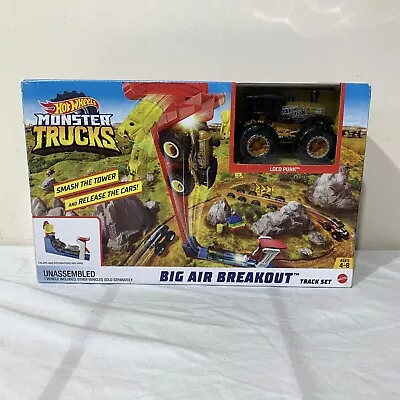 Buy Hot Wheels Monster Trucks Big Air Breakout Track Set 2018 Mattel Loco Punk - New • 29.99£