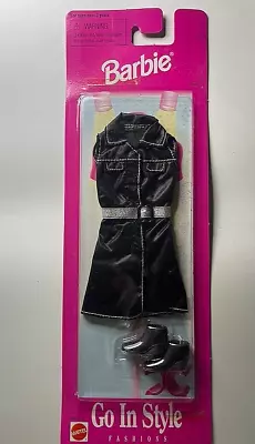 Buy 1997 Barbie Go In Style Fashion Black Dress W/ Black Ankle Boots (New In Pack)  • 11.36£