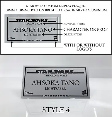 Buy Star Wars Hasbro Black Series Lightsaber Display Plaque Aluminium • 6.50£