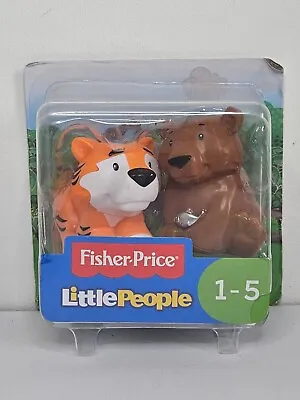 Buy Fisher Price Little People Zoo Safari Share Care Animal Tiger Bear 2 Pack 2018 • 11.99£