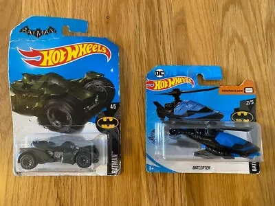 Buy Hot Wheels Batman Arkham Knight Batmobile And Batcopter Boxed • 7£