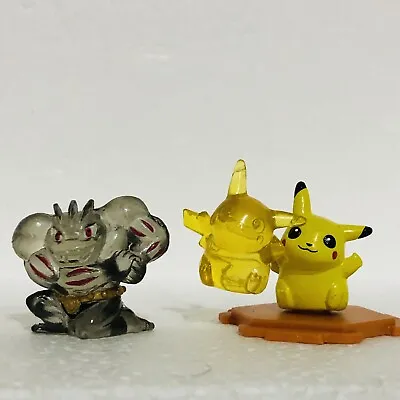 Buy Pokemon Mini Figures Clear Machoke Double Team Pikachu CGTSJ Nintendo Vtg Bandai • 17.99£