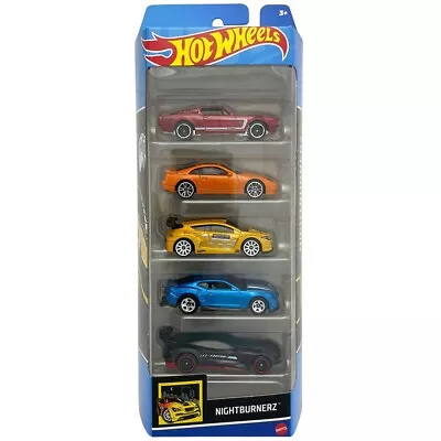 Buy Hot Wheels 5 Pack Diecast Vehicles Kids Toys Cars Mattel Nightburnerz HTV43 New • 10.99£