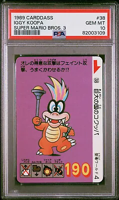 Buy PSA 10 Iggy Koopa #38 1989 Super Mario Bros. 3 Carddass Bandai Japanese Card • 2.64£