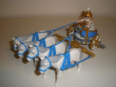Buy Playmobil History Roman - Roman Empire Racing Chariot 'Quadriga' (4 Horse Drawn) • 18£