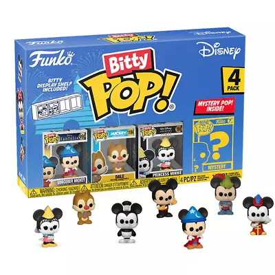 Buy Funko Bitty POP! Disney Sorcerer Mickey 4-pack Vinyl Figures New • 15.99£
