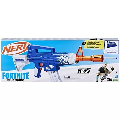 Buy Nerf Fortnite - Blue Shock Motorized Blaster 10 Elite Darts Includes Bonus Code • 45.50£