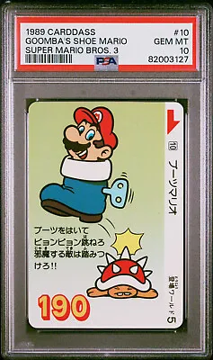 Buy PSA 10 Goomba's Shoe Mario #10 1989 Super Mario Bros. 3 Carddass Bandai Japanese • 12.57£