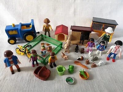 Buy Playmobil Animals Children Petting Animals Tractor 50+ Pieces Bundle • 22£